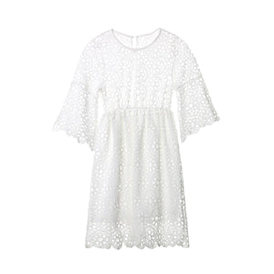 White Floral Lace Summer Sundress